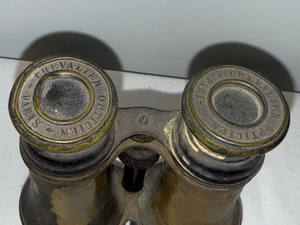 lot 78 image: Vintage Chevalier Opticien Paris Binoculars with Brass Finish
