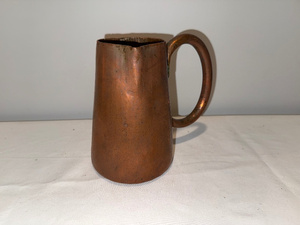 lot 85 image: Antique Copper Pitcher with Handle and Patina