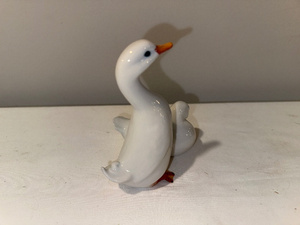 Vintage Rare Herend Porcelain Pair of White Ducks