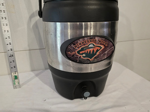 lot 33 image: Minnesota Wild Beverage Dispenser & Mark II Guitar with Ukulele