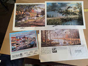 lot 45 image: Set of North American Wildlife Art Prints and Calendar