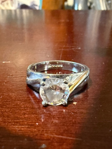 lot 48 image: Sterling Silver 925 Ring with Solitaire Stone