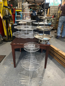 lot 103 image: Acrylic and Metal Tiered Display Stand Assortment
