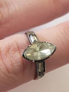 lot 49R image: Sterling Silver Heliodor Beryl Ring Size 6, 2.09 Grams
