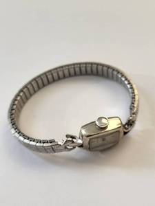 lot 51R image: Hamilton 14k White Gold Ladies Vintage Watch