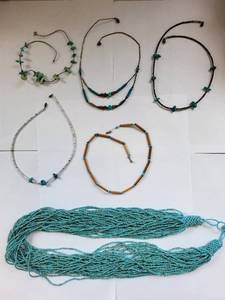 lot 107R image: Set of 6 Turquoise Beaded Necklaces