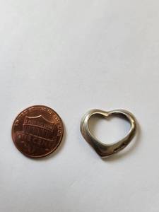 lot 157R image: Sterling Silver Heart Pendant 2.12 Grams