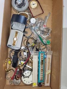 lot 188R image: Large Collection of Vintage and Modern Wristwatches with Bands and Accessories