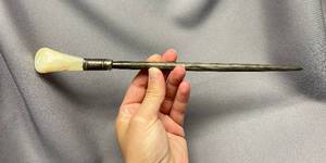 lot 2B image: Vintage Knife Sharpener with Sterling Silver and Mother of Pearl Handle