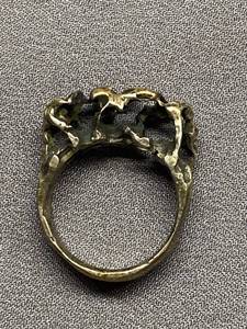 lot 19B image: Sterling Silver 925 Unique Design Ring - Size 5.5