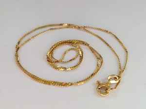 lot 5R image: 14k Gold Italian Necklace 1.15g