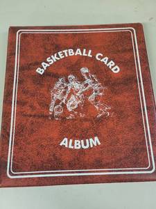 lot 3K image: Basketball Card Album with Assorted NBA Cards and Hall of Famers