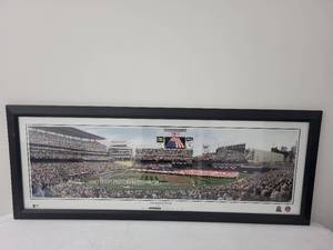 lot 5SN image: Framed Panoramic Print Target Field Inaugural Game April 12, 2010