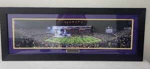 lot 7SN image: Framed Minnesota Vikings Panoramic TCF Bank Stadium 2016 Photo, 43x16 Inches