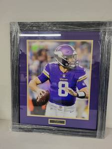 lot 29S image: Framed Kirk Cousins Minnesota Vikings Photo Display