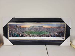 lot 47S image: Framed University of Notre Dame Stadium Panoramic Photograph