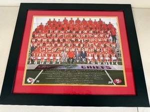 lot 12S image: Framed Kansas City Chiefs Super Bowl Team Photo Collage