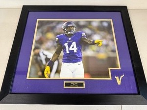 lot 11S image: Framed Stefon Diggs Minnesota Vikings Photo Display