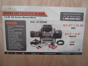 lot 76 image: LandHonor 20,000lb 12v Winch