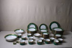 Christian Dior Gaudron Malachite Porcelain Dinnerware Set