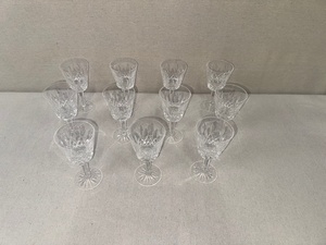 lot 28 image: Set of 11 Waterford Crystal Cut Wine Glasses