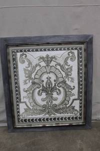lot 54 image: Framed Monochrome Ornamental Design Wall Art