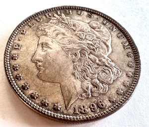 lot 4B image: 1896 Morgan Silver Dollar Coin