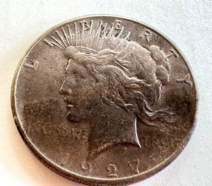 lot 10B image: 1927 Peace Silver Dollar Coin