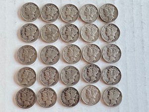 lot 33R image: Set of 25 Buffalo Nickel Coins Mixed Dates