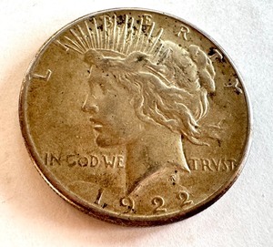 lot 35B image: 1922-S Peace Silver Dollar Coin