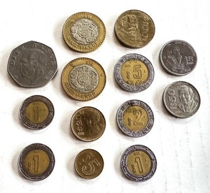 lot 35C image: Collection of Assorted Mexican Peso Coins