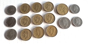lot 37C image: Collection of 16 Spanish Peseta Coins, Juan Carlos I, 1975-1990