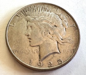 lot 50B image: 1925 Peace Silver Dollar Coin