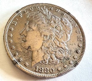 lot 55B image: 1880 Morgan Silver Dollar Coin - Circulated Condition