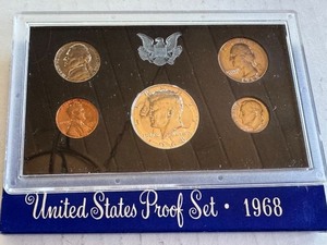 lot 60B image: 1968 United States Proof Coin Set in Original Case