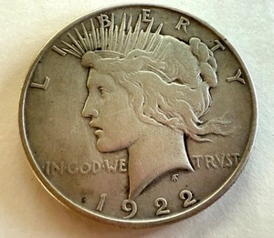 lot 76B image: 1922 Peace Silver Dollar Coin