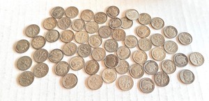 lot 101B image: Lot of 60 Assorted Circulated Roosevelt Dimes