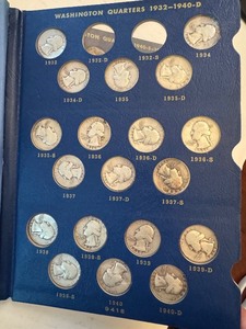lot 122B image: Washington Quarters Collection 1932-1960 in Album - Partial Set
