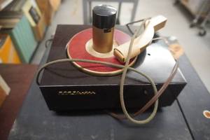 lot 24 image: RCA Victor Vintage Mini Record Player In Original Mfgr Box