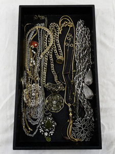 lot 24 image: Tray of Assorted Costume Jewelry Necklaces and Pendants