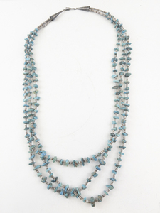 lot 42 image: Turquoise and Heishi Three Strand Necklace