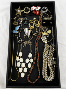lot 64 image: Assorted Costume Jewelry Lot with Necklaces, Bracelets, and Earrings
