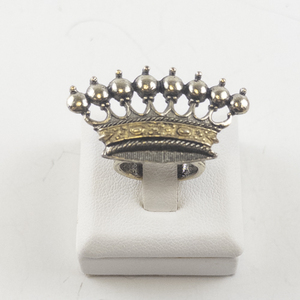 lot 89 image: ARTQ Base Metal Crown Ring Size 3