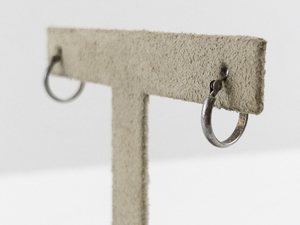 lot 109 image: Pair of Silver Tone Hoop Earrings
