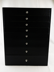 lot 50B image: Black Multi-Drawer Jewelry Organizer Storage Box