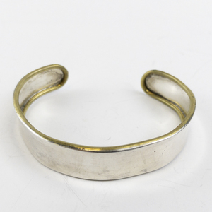 lot 152A image: Sterling Silver and Brass Cuff Bracelet