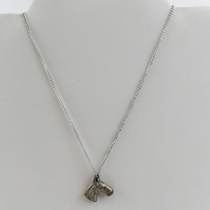 lot 174 image: Sterling Silver Horse Head Pendant Necklace