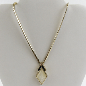 lot 177 image: Christian Dior Base Metal Necklace with Geometric Pendant