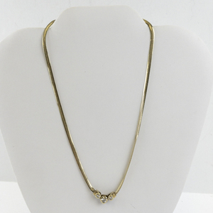 lot 187 image: Sterling Silver 925 Necklace with Heart and Round Clear Stones