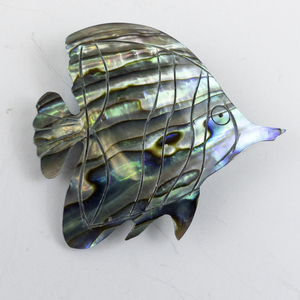 lot 137 image: Abalone Shell Fish Brooch Pin